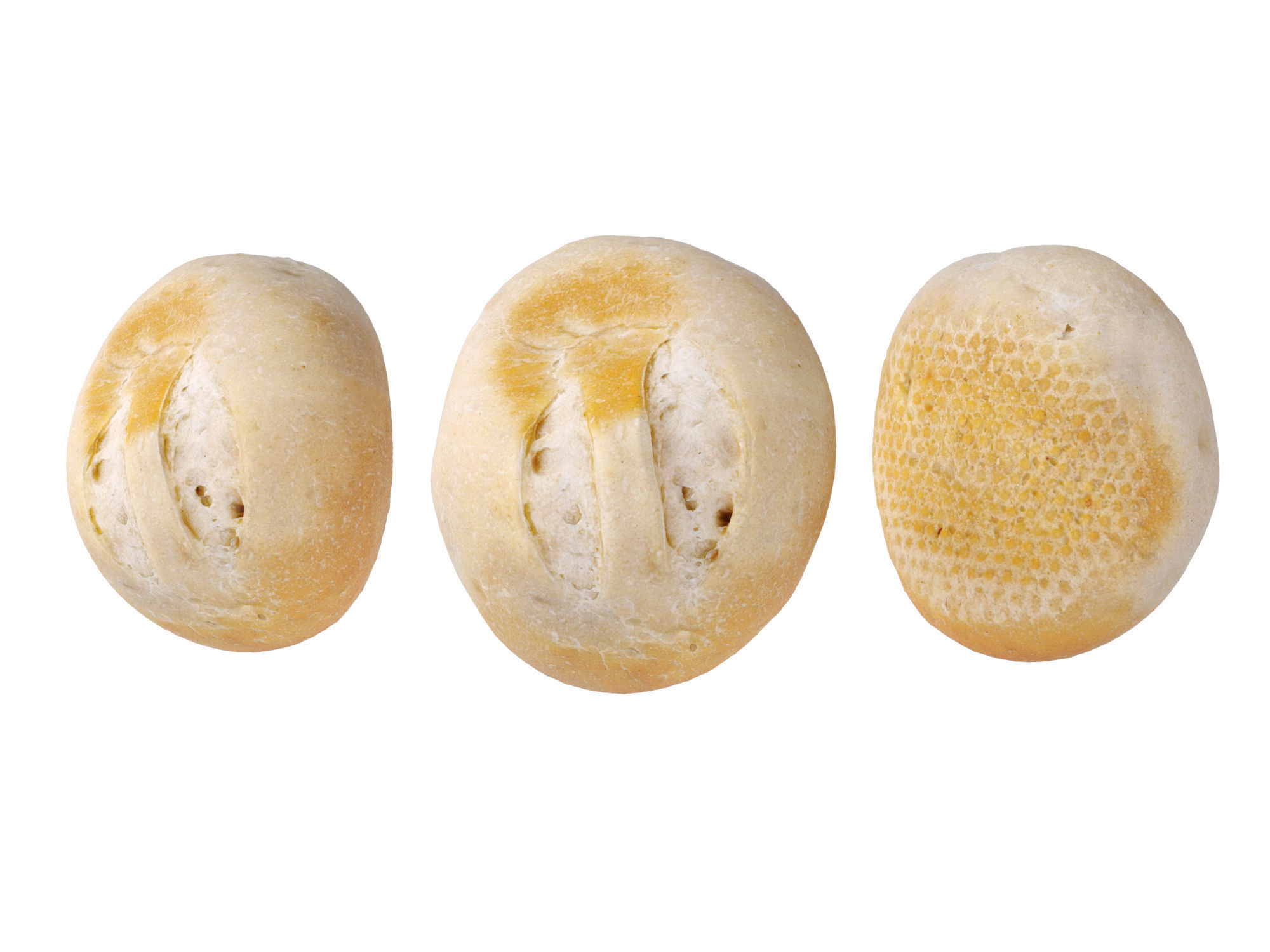 Crusty Rolls Low-poly 3D model_11