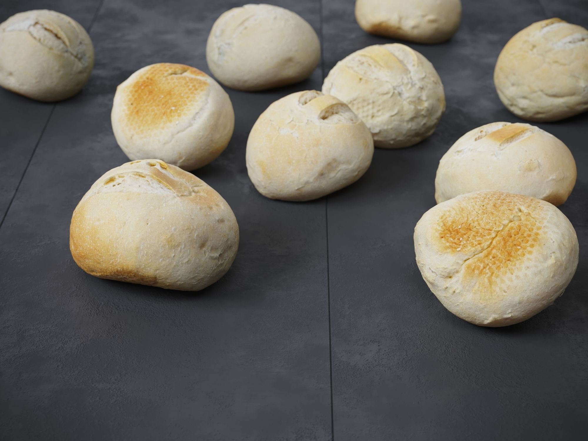 Crusty Rolls Low-poly 3D model_1