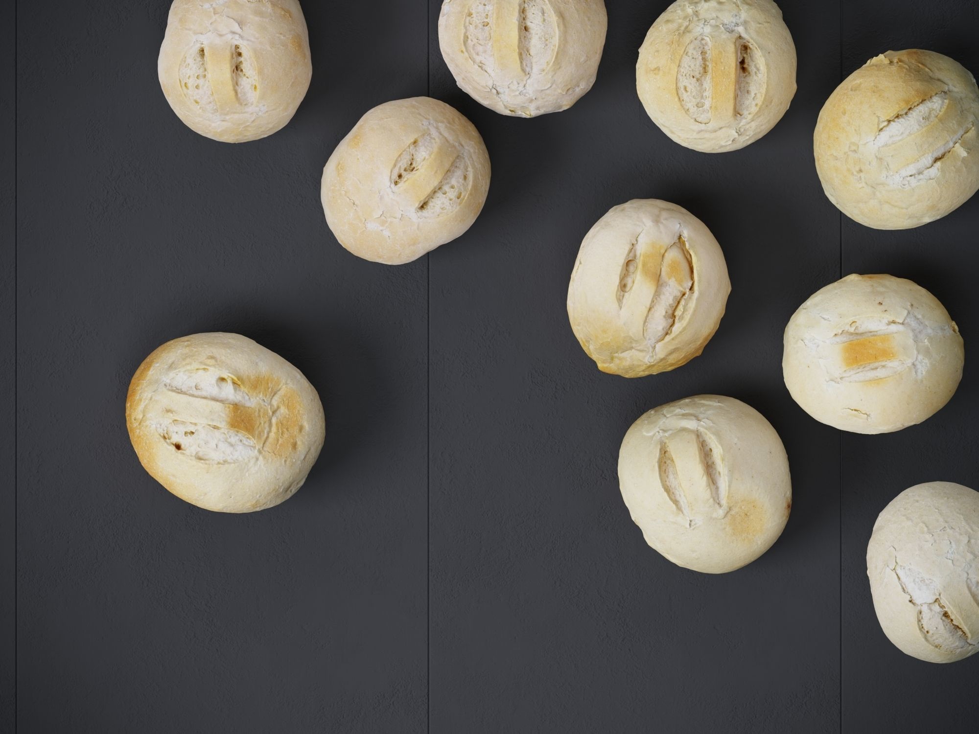 Crusty Rolls Low-poly 3D model_4