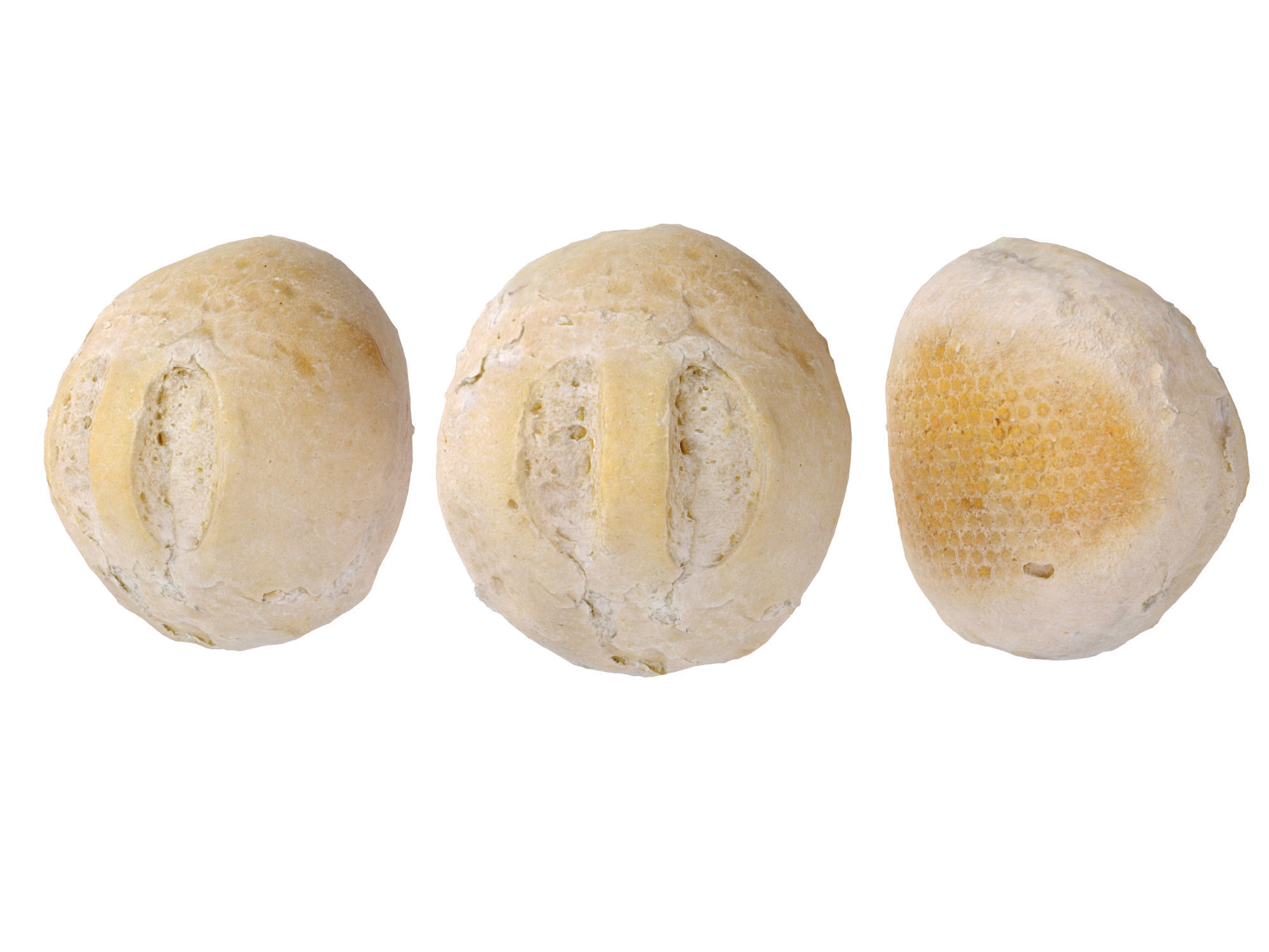 Crusty Rolls Low-poly 3D model_10