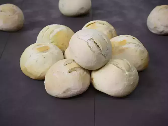 Crusty Rolls Low-poly 3D model