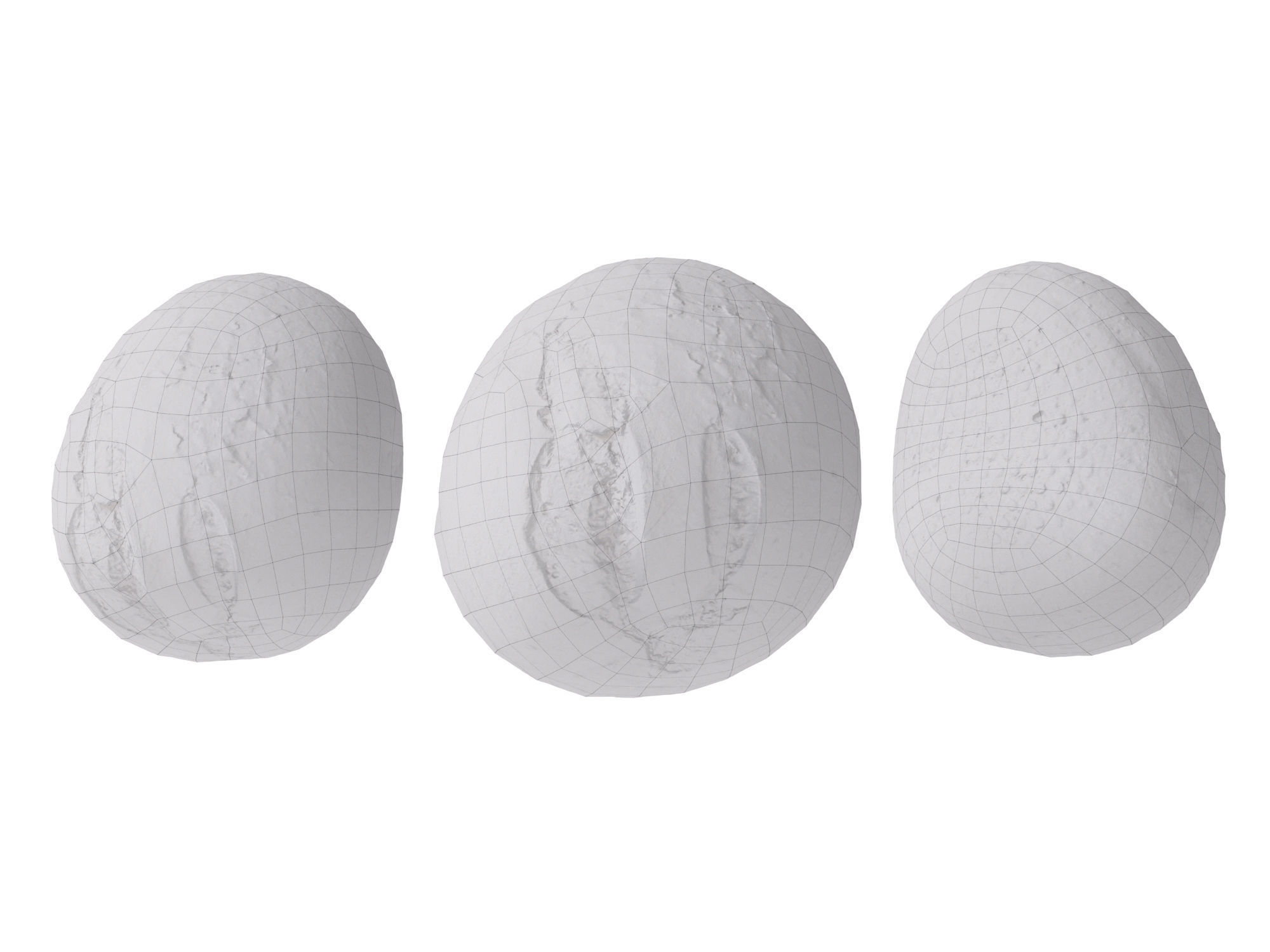 Crusty Rolls Low-poly 3D model_14