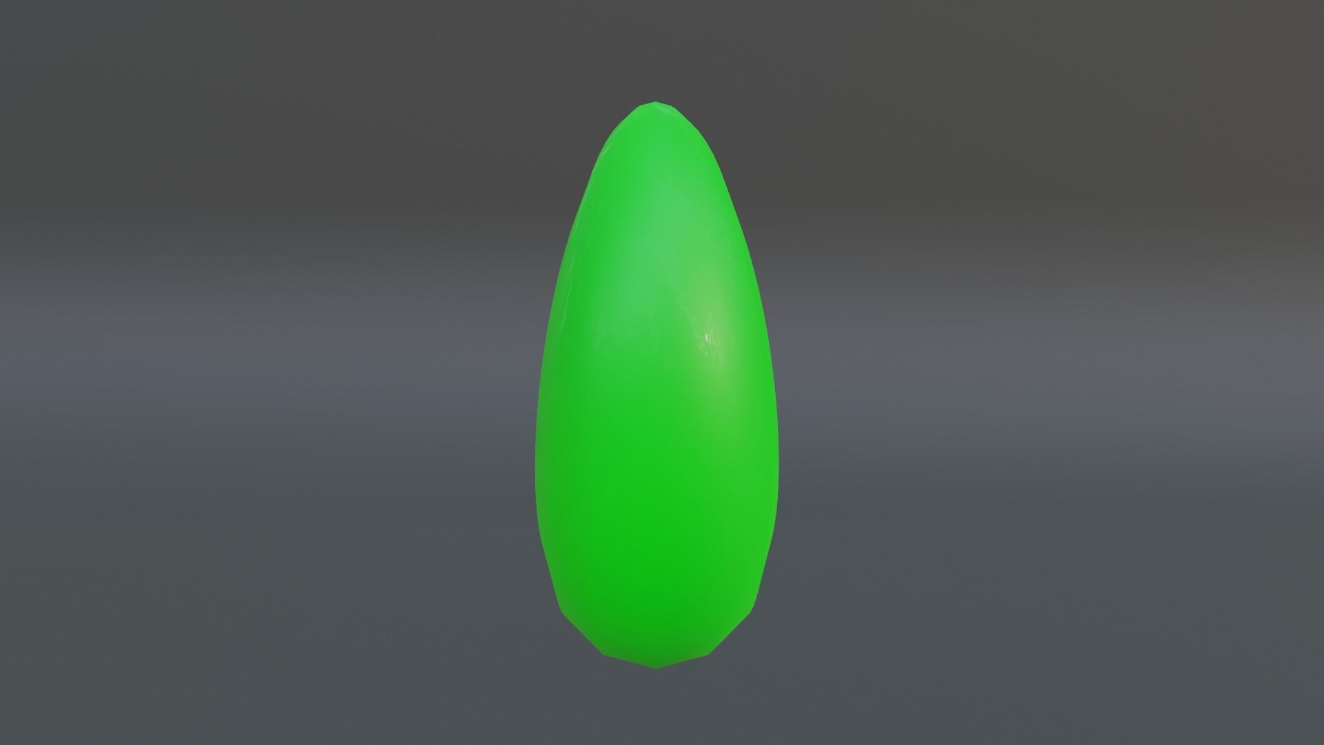 Green Moon Icon Low-poly 3D model_3