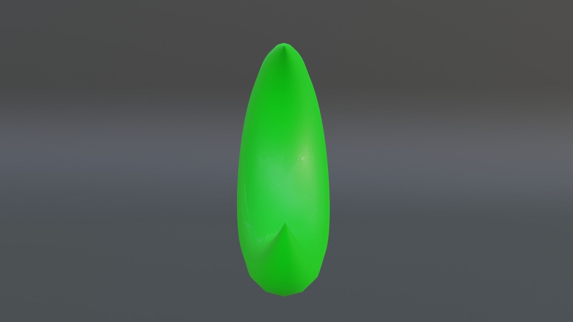 Green Moon Icon Low-poly 3D model_9