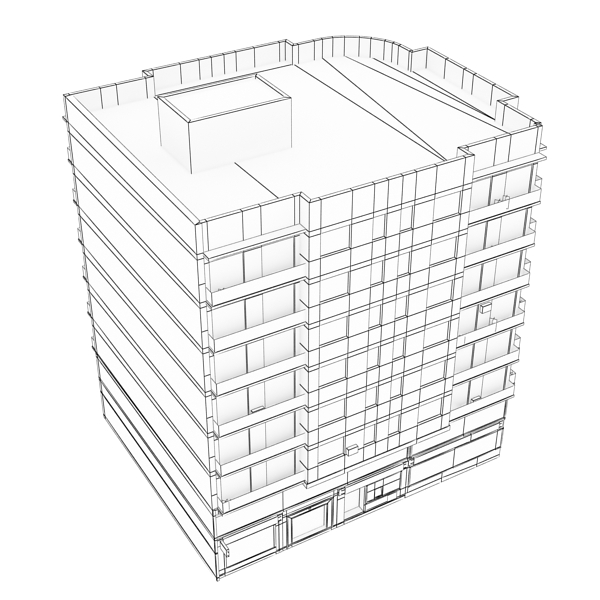 Building Collection 29-32 Low-poly 3D model_43