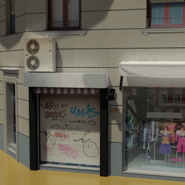 Building Collection 29-32 Low-poly 3D model_52