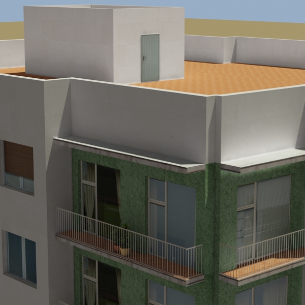 Building Collection 29-32 Low-poly 3D model_37