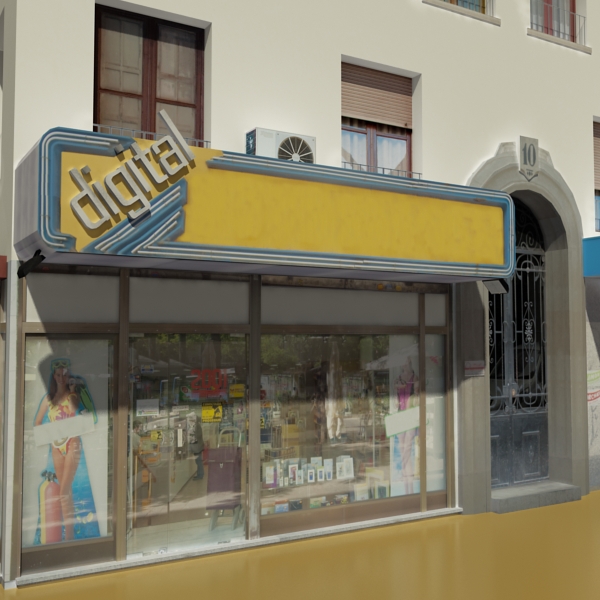 Building Collection 29-32 Low-poly 3D model_25