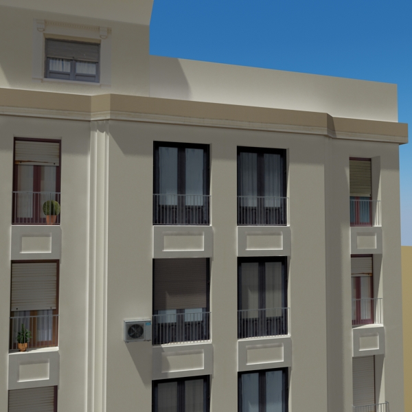 Building Collection 29-32 Low-poly 3D model_23