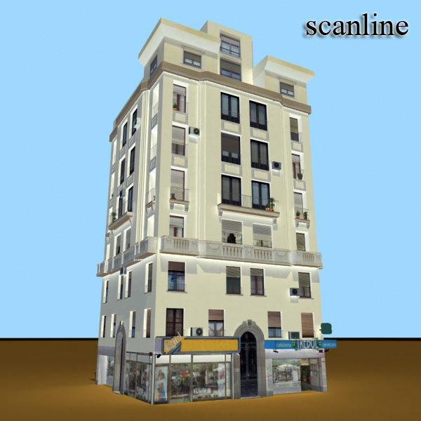 Building Collection 29-32 Low-poly 3D model_27