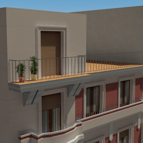 Building Collection 29-32 Low-poly 3D model_53