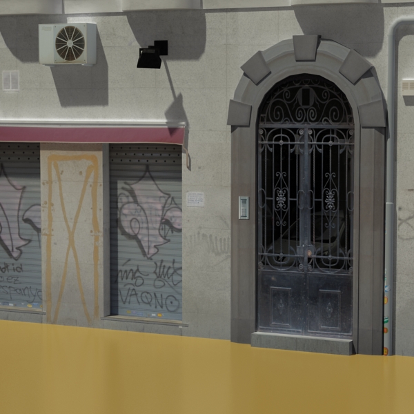 Building Collection 29-32 Low-poly 3D model_13