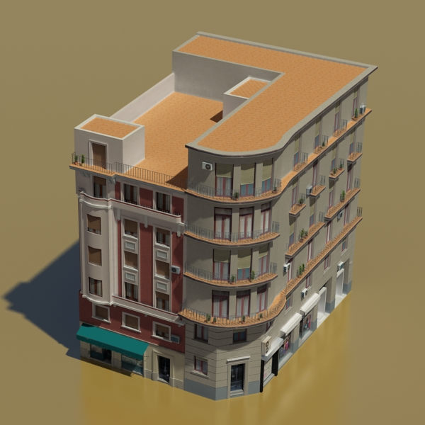 Building Collection 29-32 Low-poly 3D model_50