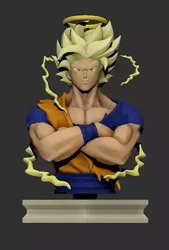 Son Goku Bust 3D print model