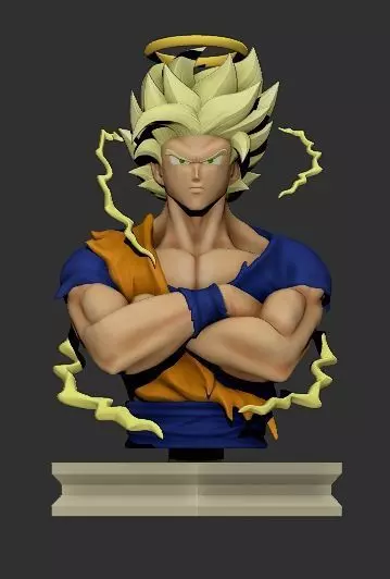 Son Goku Bust 3D print model