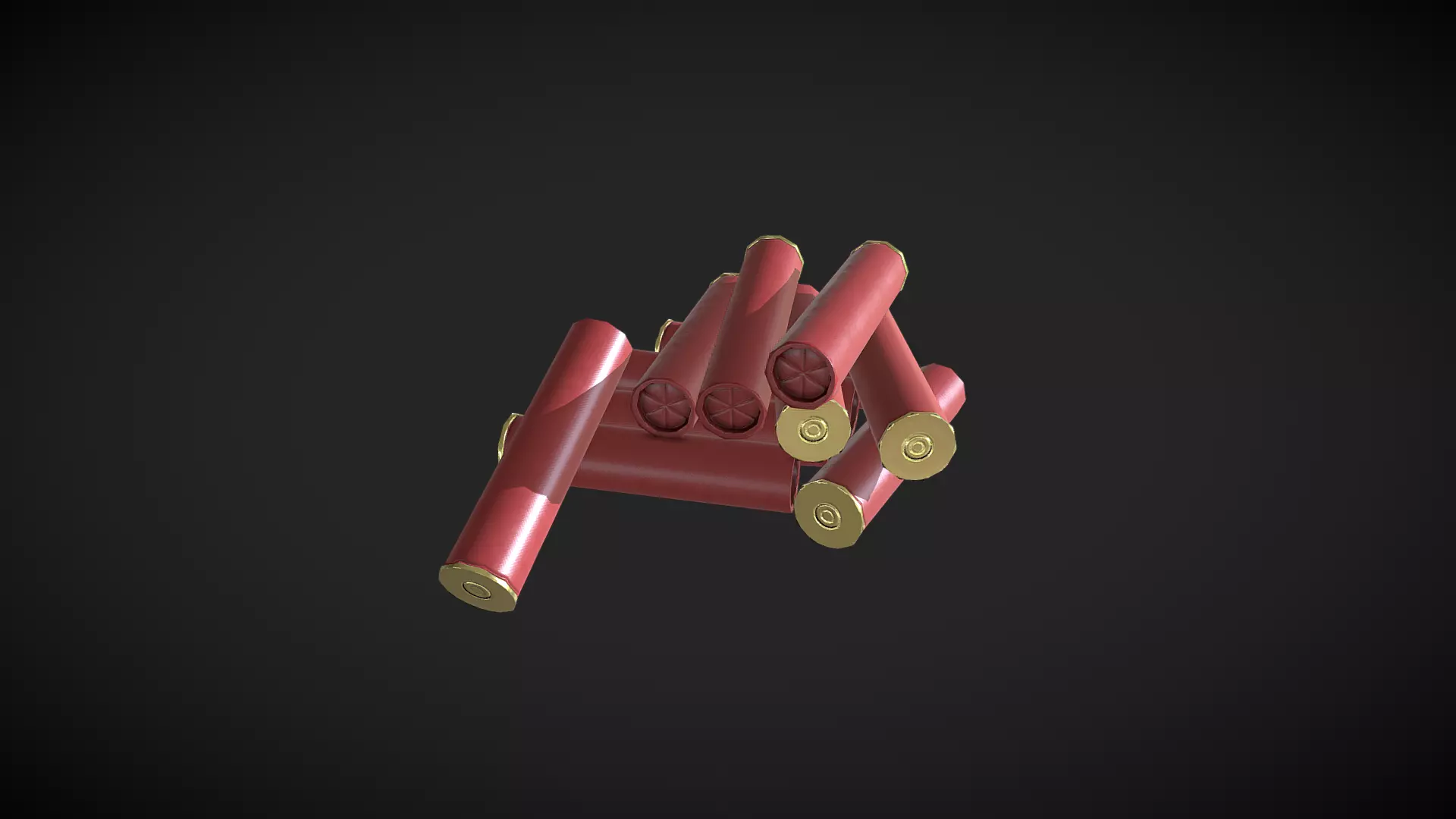 12 Gauge Ammo Pickup Free low-poly 3D model_0