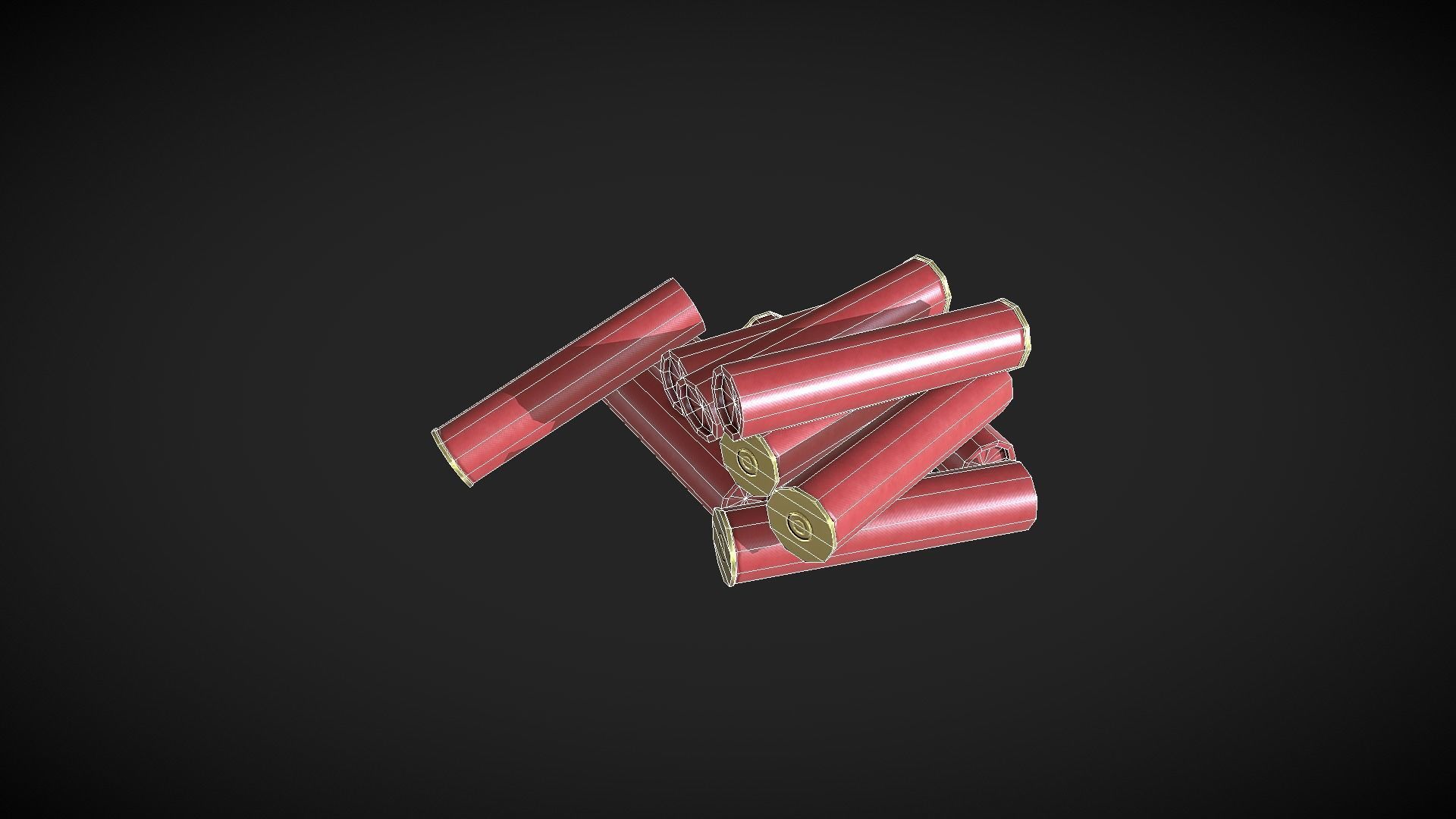 12 Gauge Ammo Pickup Free low-poly 3D model_1
