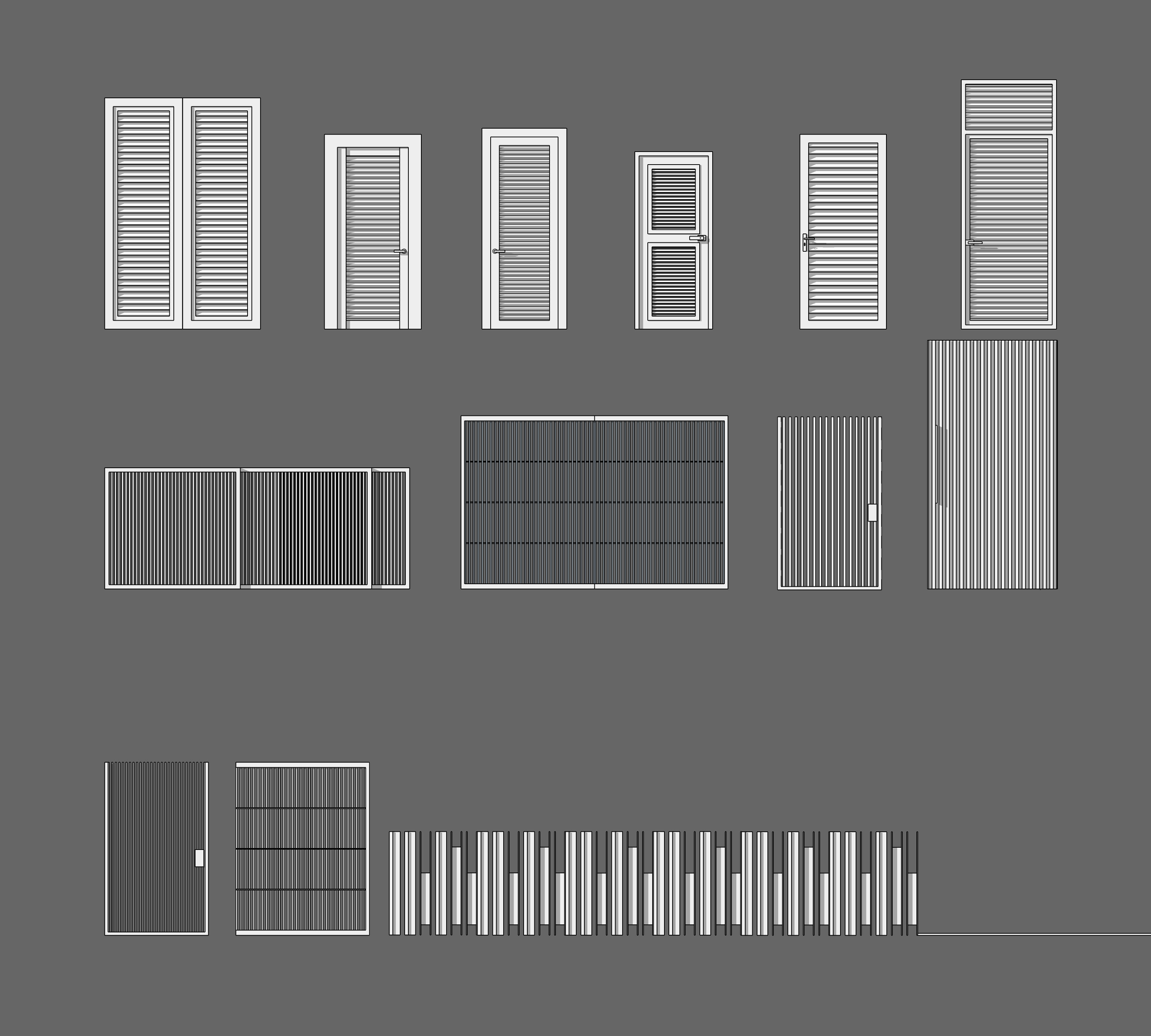 Door Collection - 67 pieces Low-poly 3D model_6