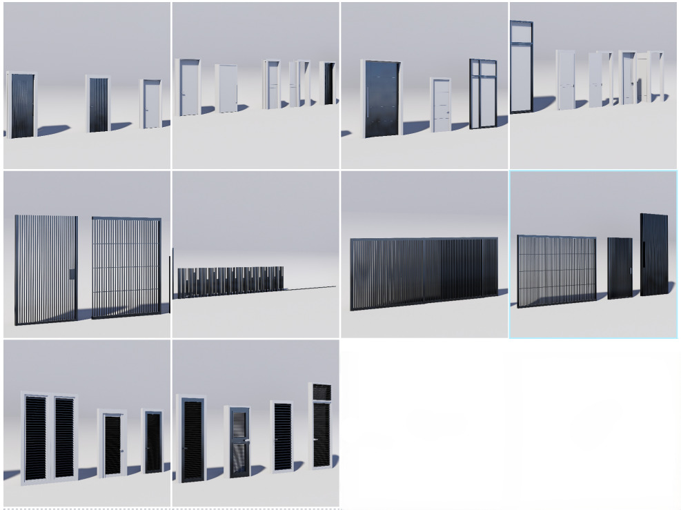 Door Collection - 67 pieces Low-poly 3D model_2