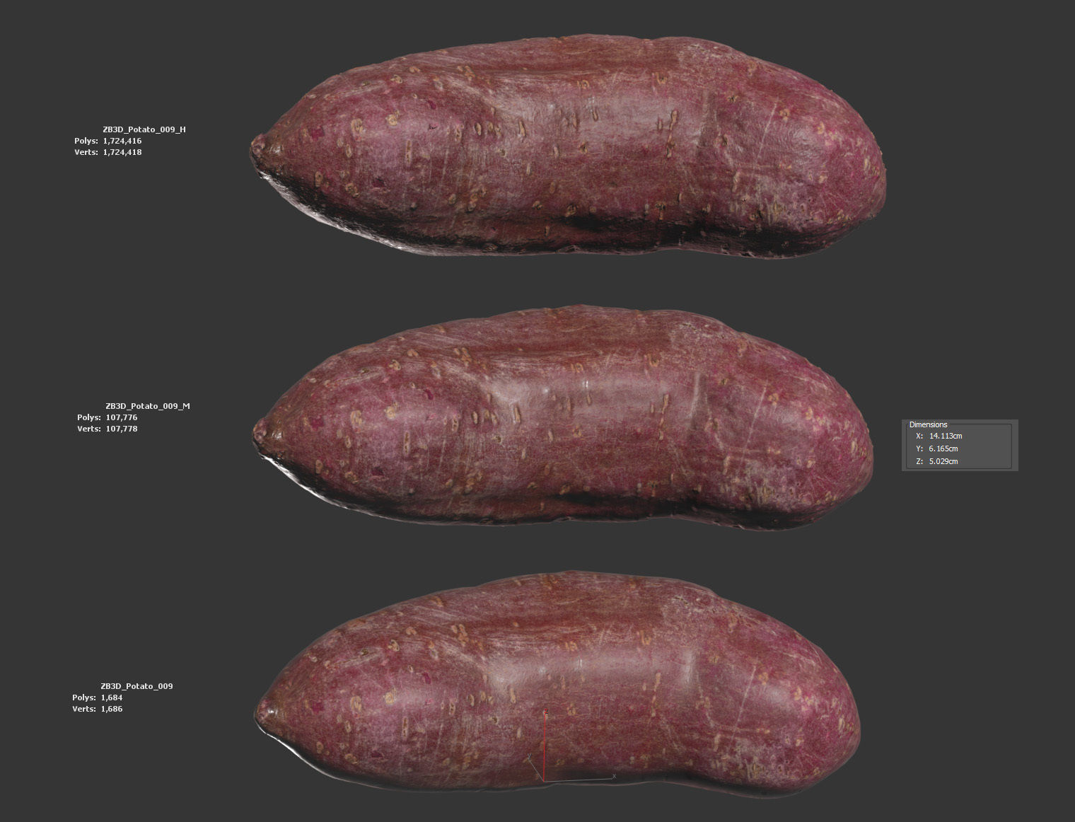 Potato 3D model_5