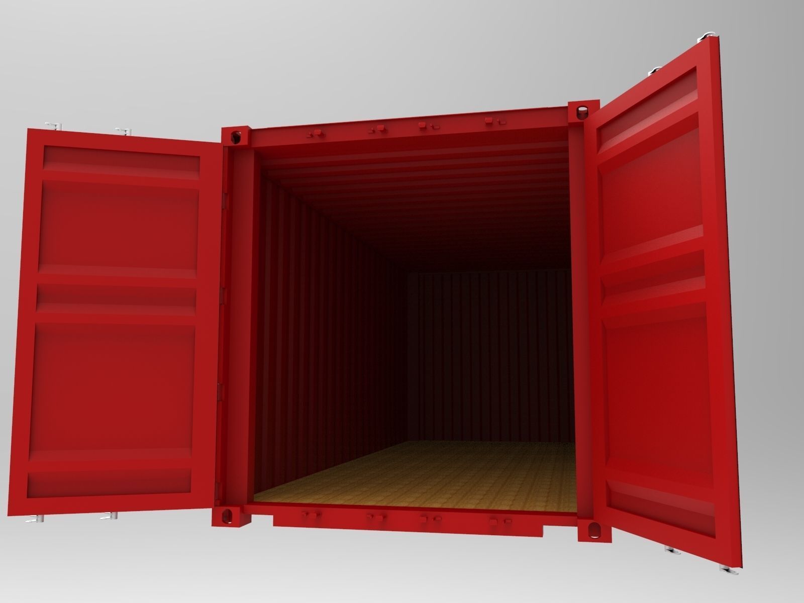 20 feet container 3D model_1