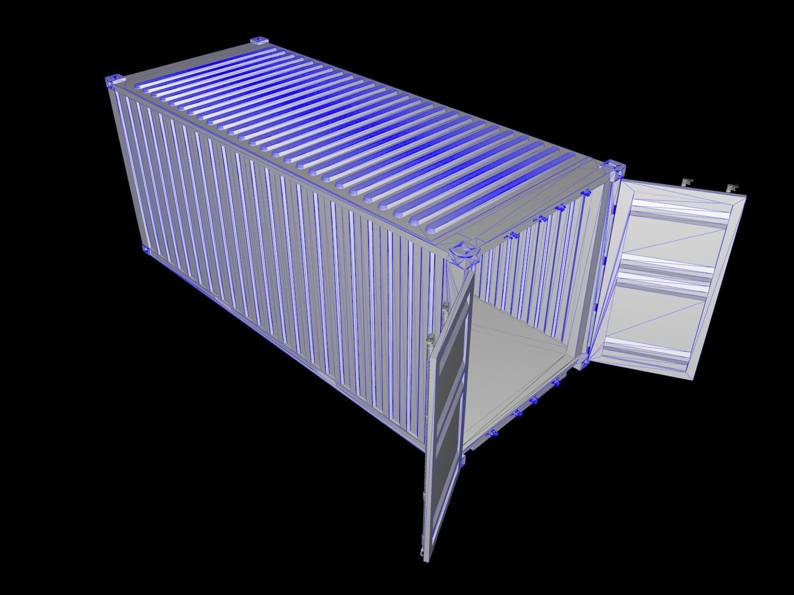 20 feet container 3D model_9