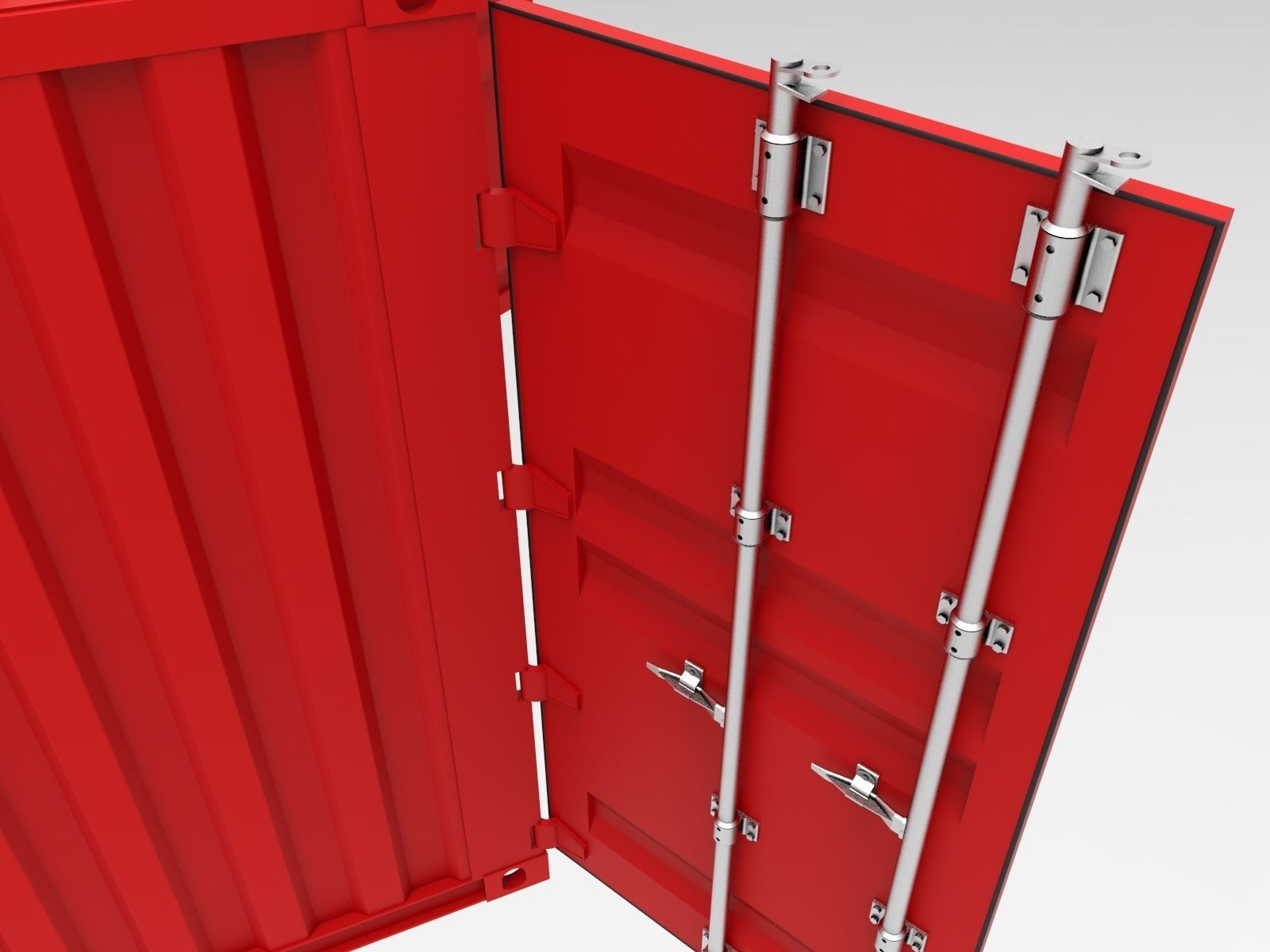 20 feet container 3D model_4