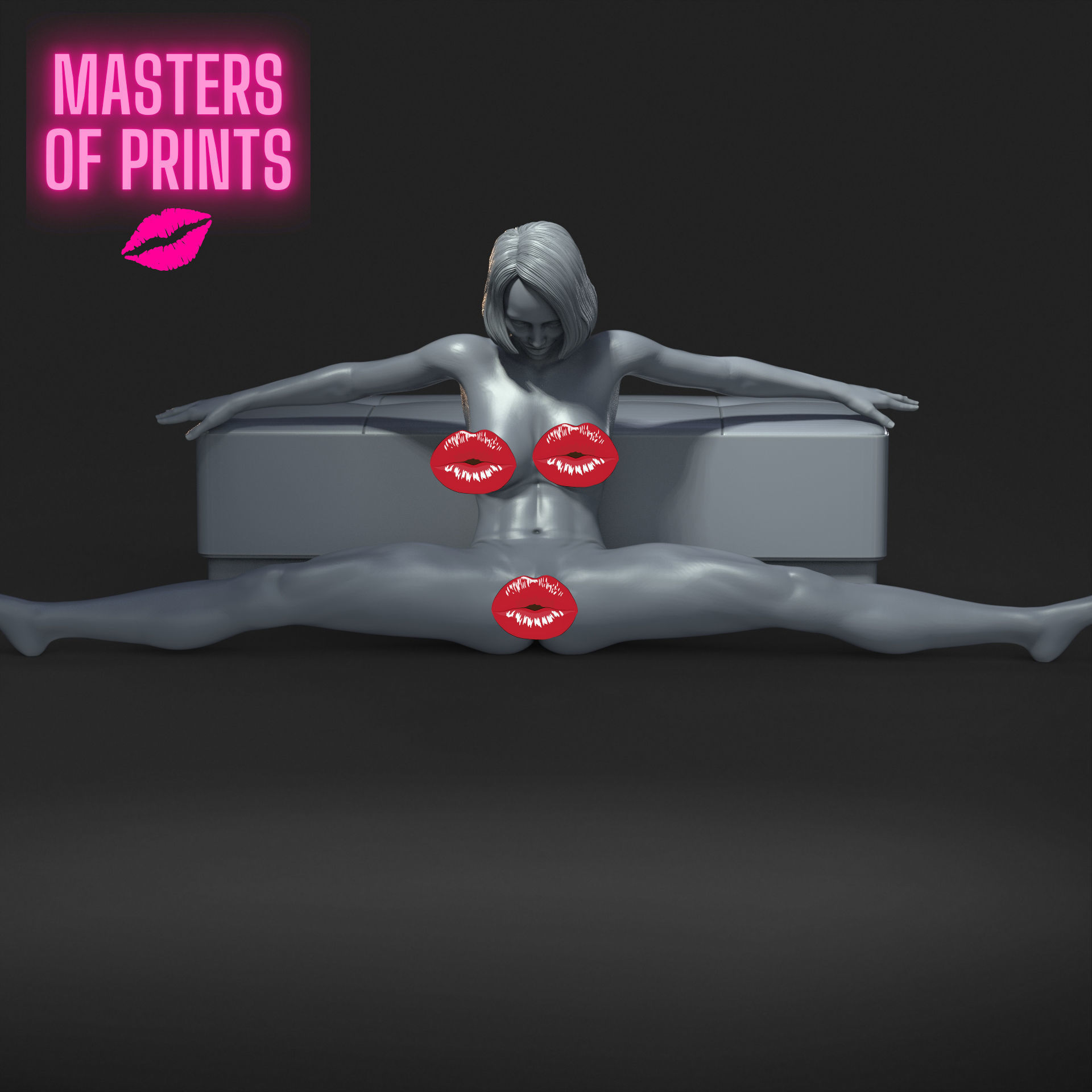 SEXY POSE - NSFW - EROTIC MINIATURE 75 MM SCALE 3D print model_1