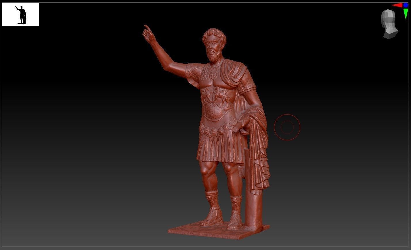 Marc Aurel Statue 3D Print 3D print model_8