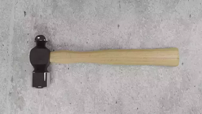 Hammer with hammer handle made of wood