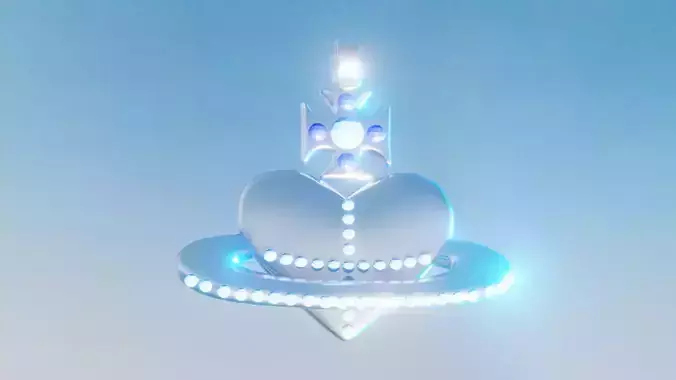 CHAIN CROSS HEART NECKLACE