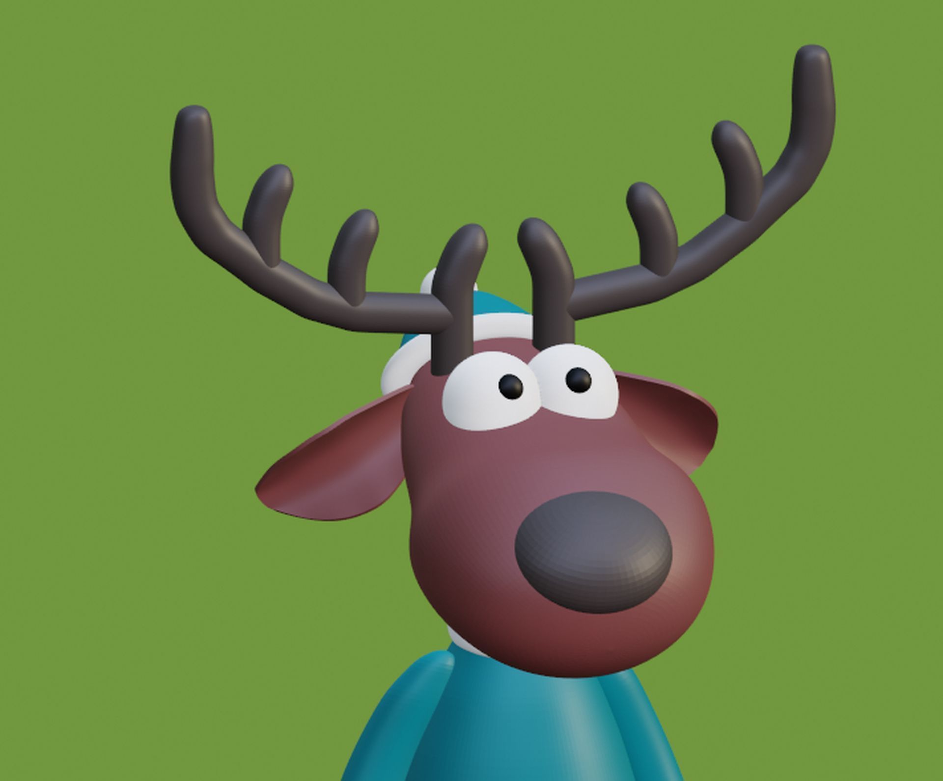 Deer Blender character mesh 3D model_3