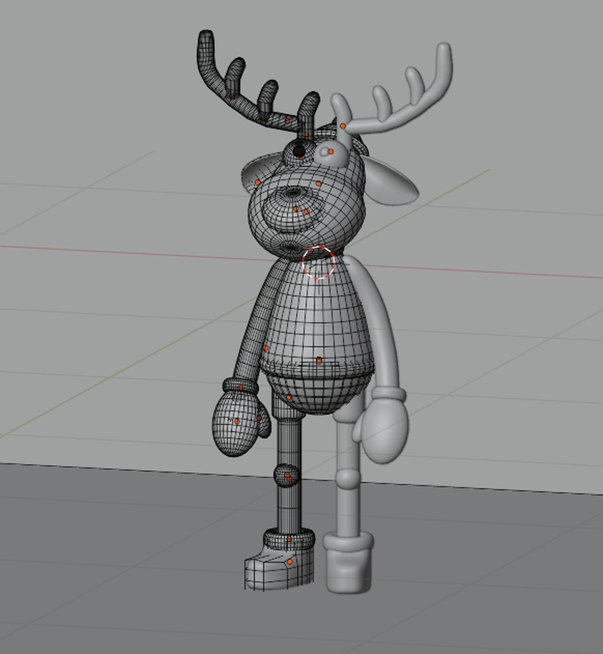 Deer Blender character mesh 3D model_6