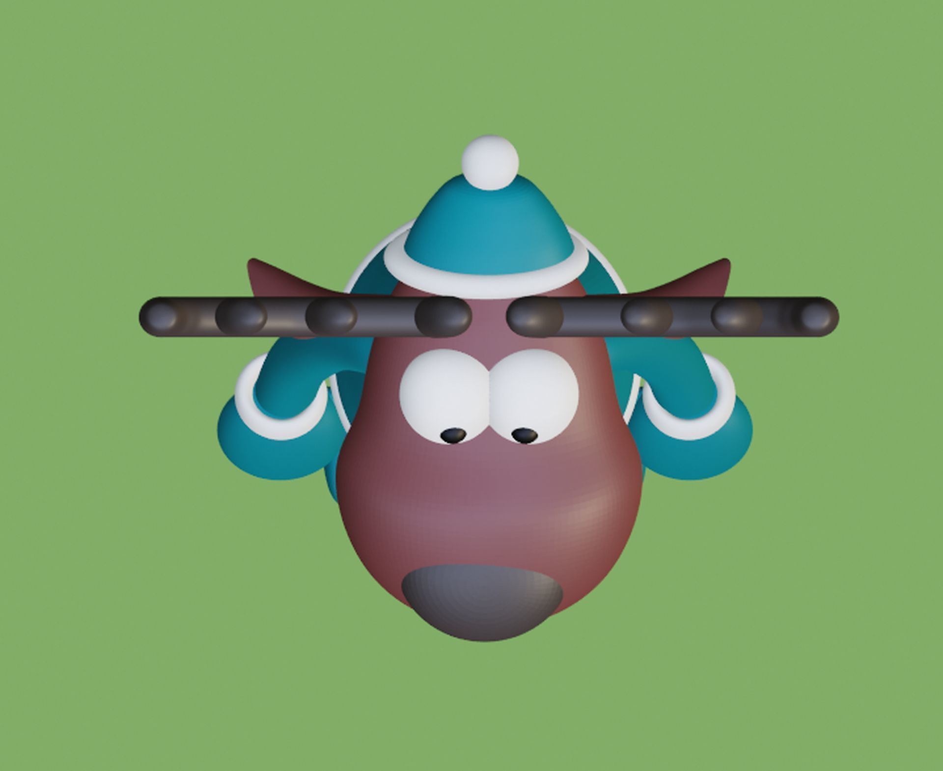 Deer Blender character mesh 3D model_4