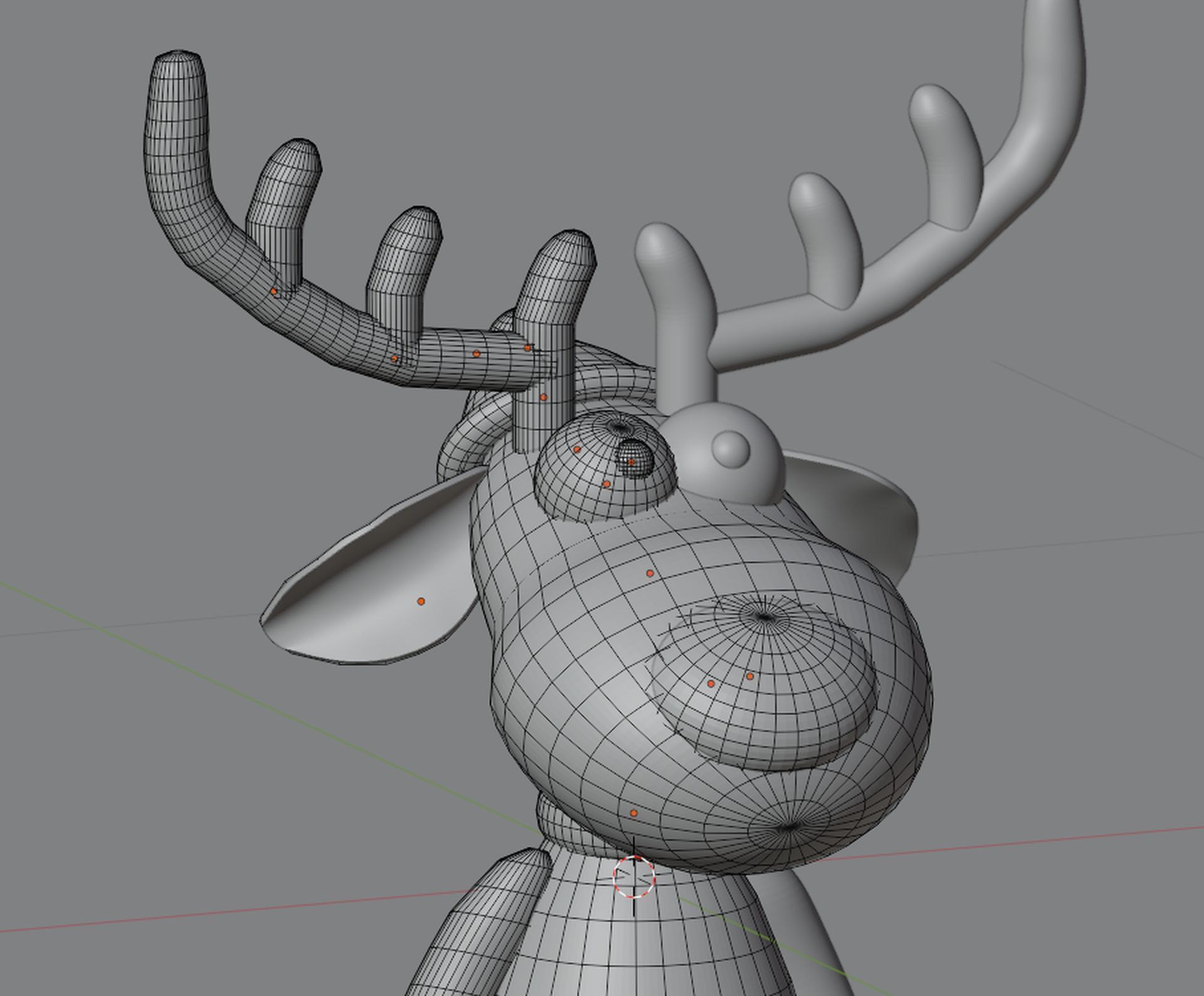 Deer Blender character mesh 3D model_7
