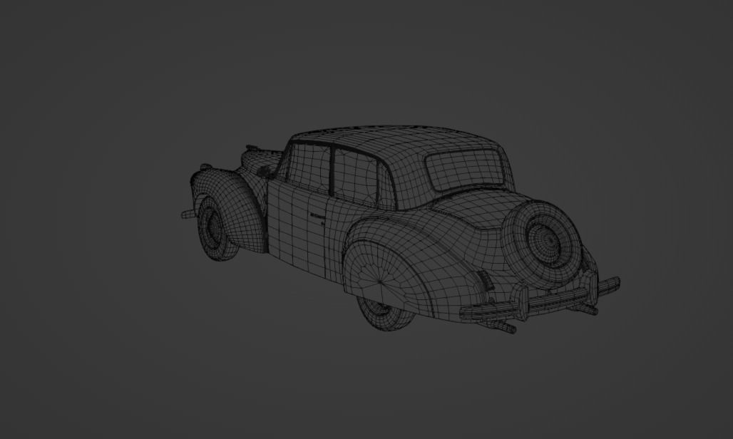 car the godfather Low-poly 3D model_4