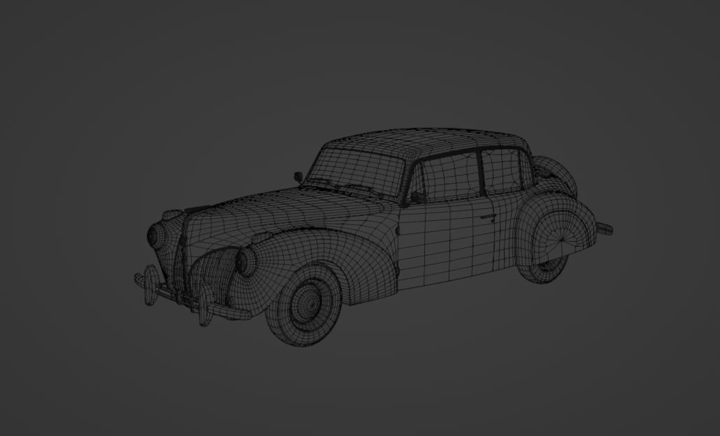 car the godfather Low-poly 3D model_3