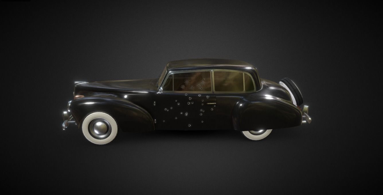 car the godfather Low-poly 3D model_1