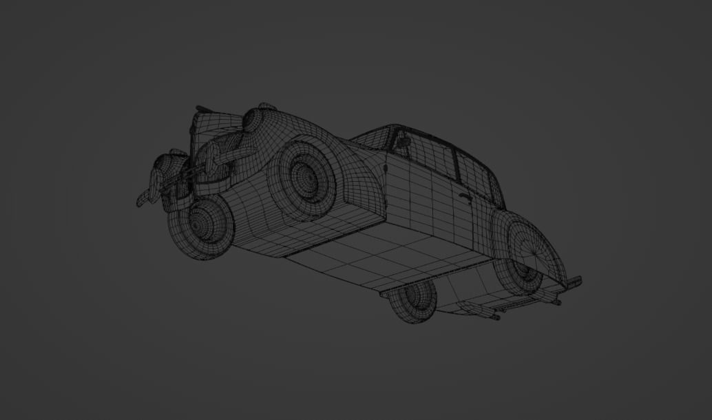 car the godfather Low-poly 3D model_5