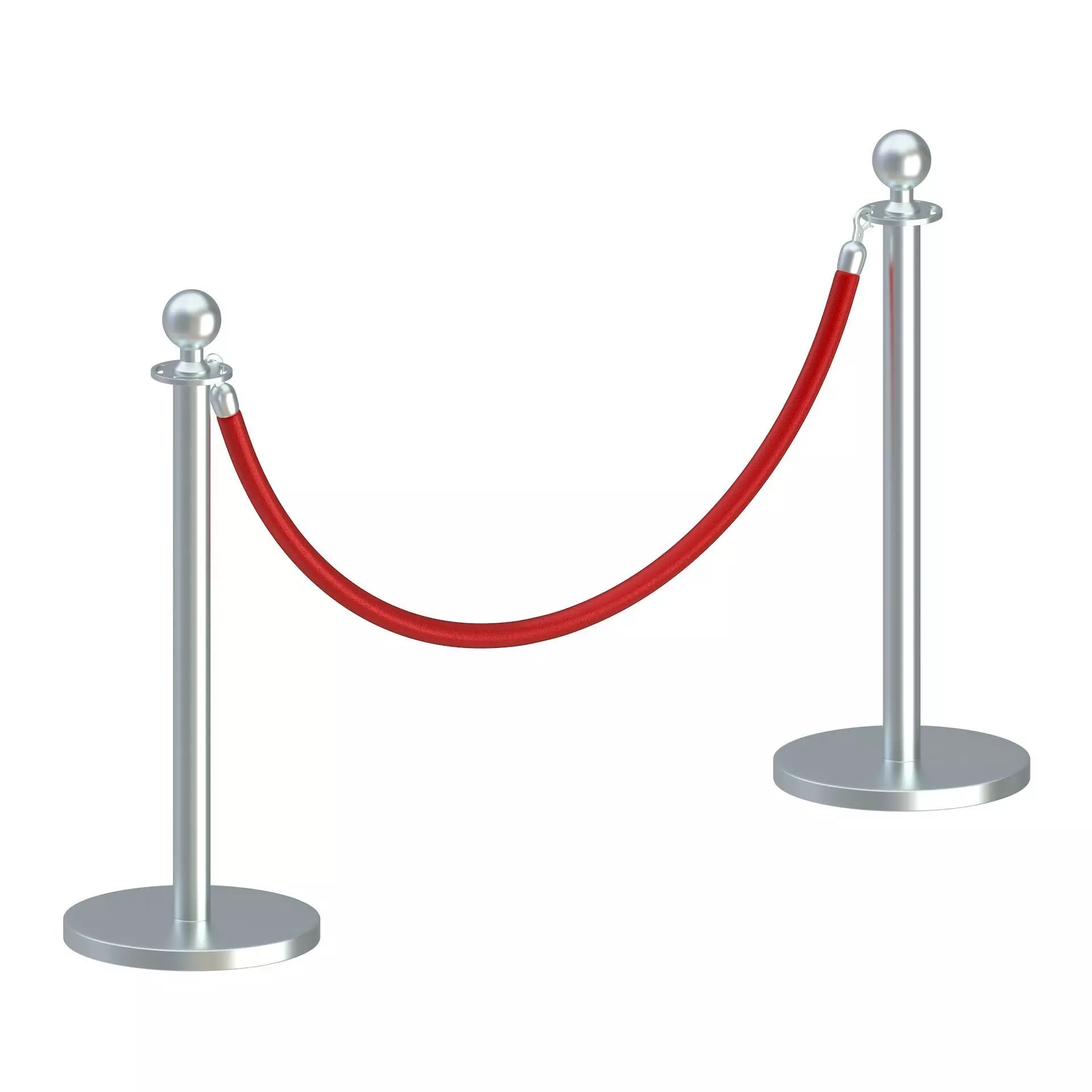 Silver Stanchion 3D model_0