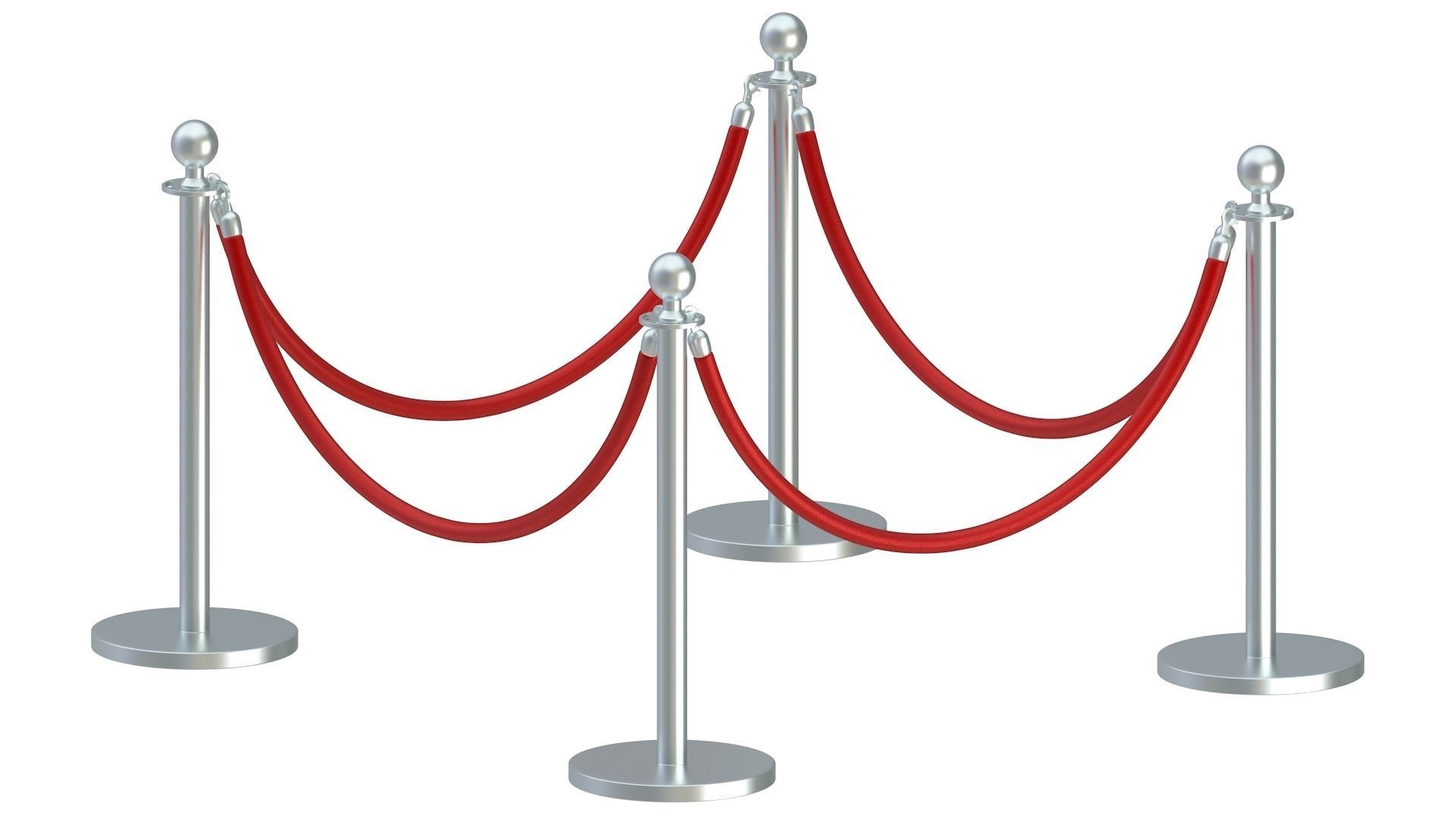 Silver Stanchion 3D model_12