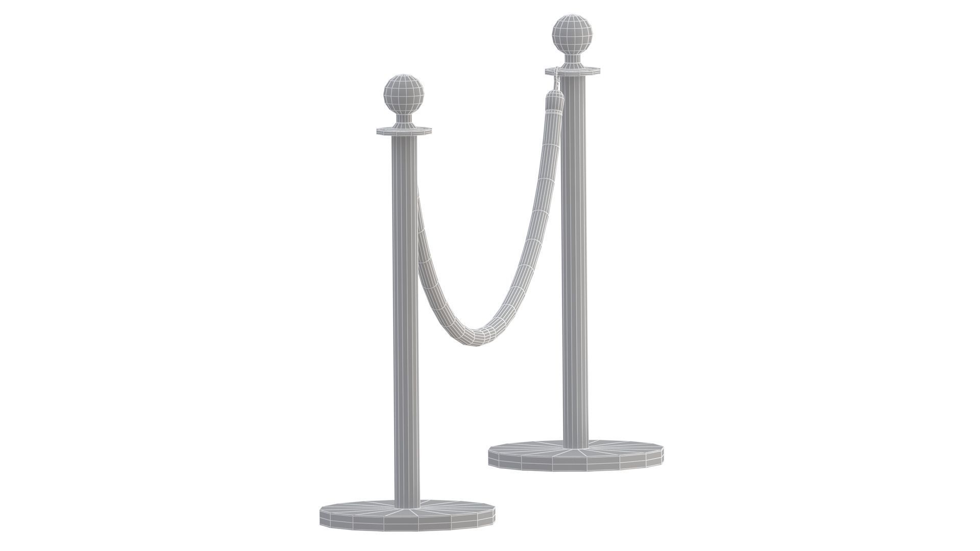 Silver Stanchion 3D model_16