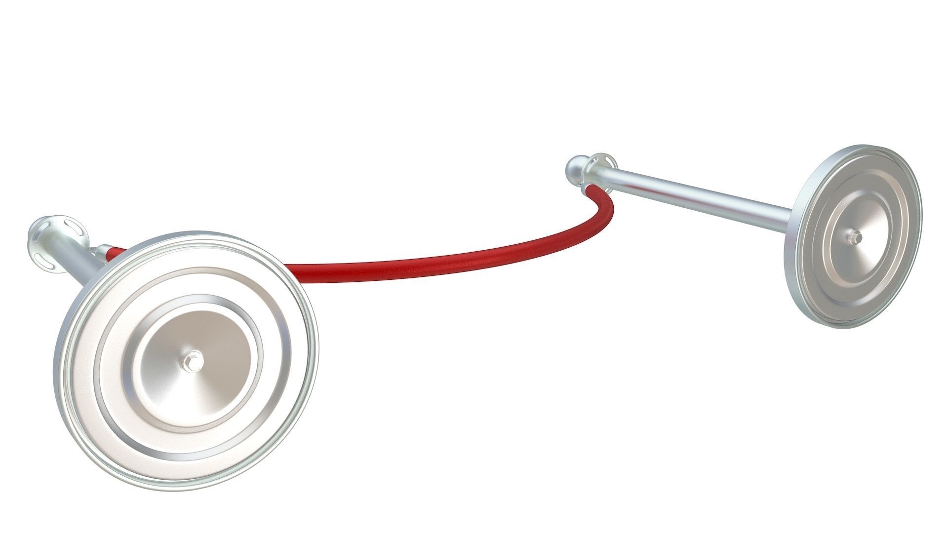 Silver Stanchion 3D model_6