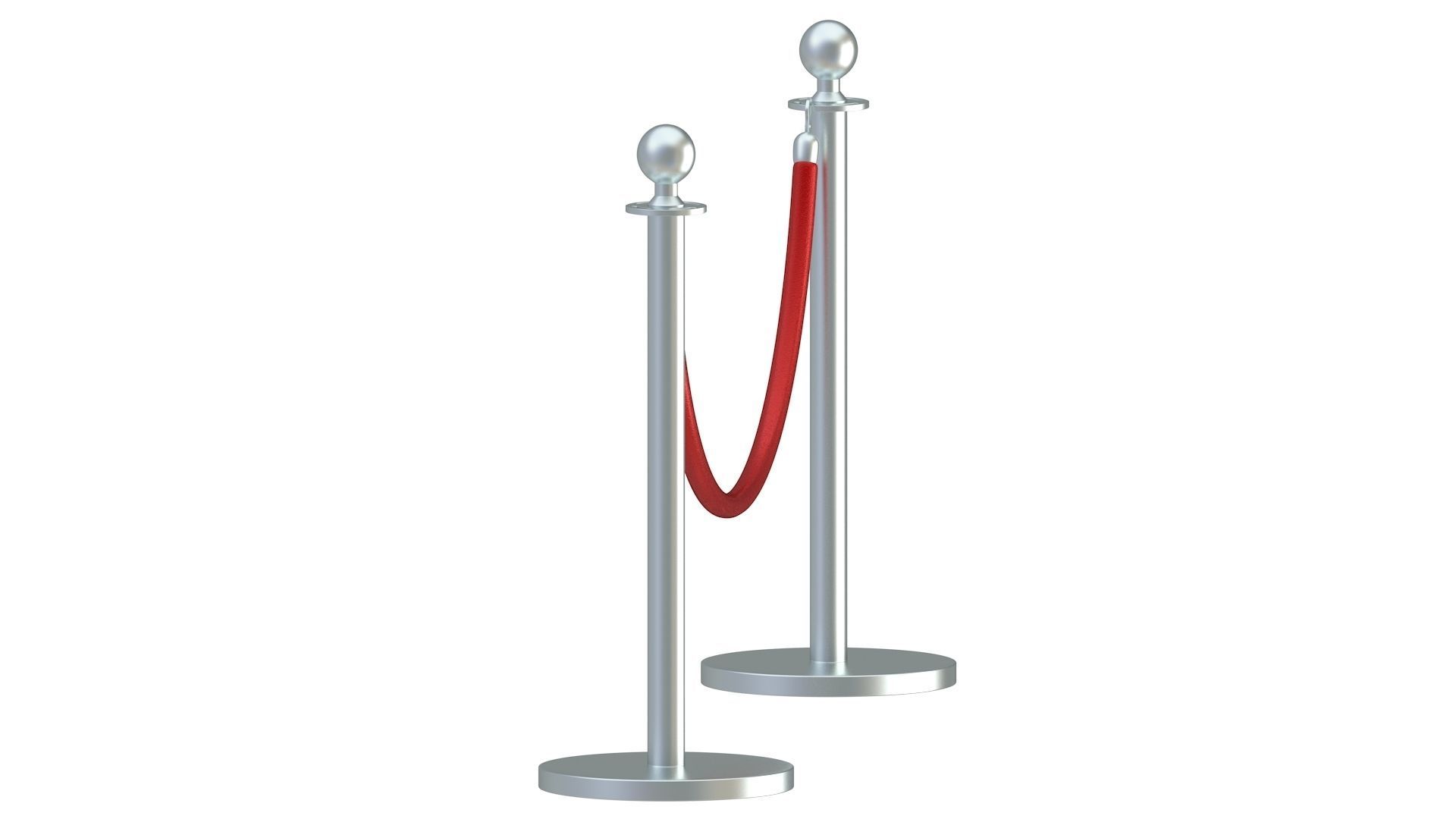 Silver Stanchion 3D model_5