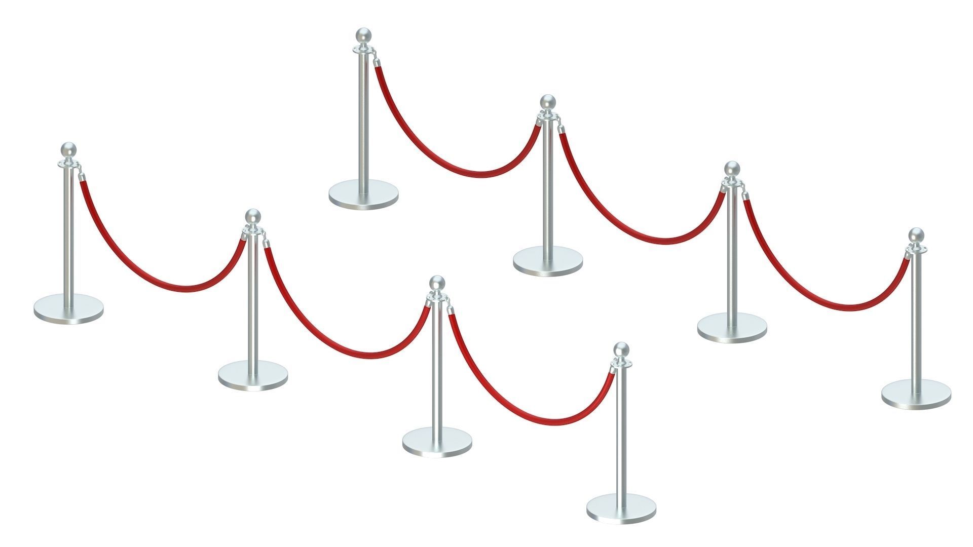 Silver Stanchion 3D model_13