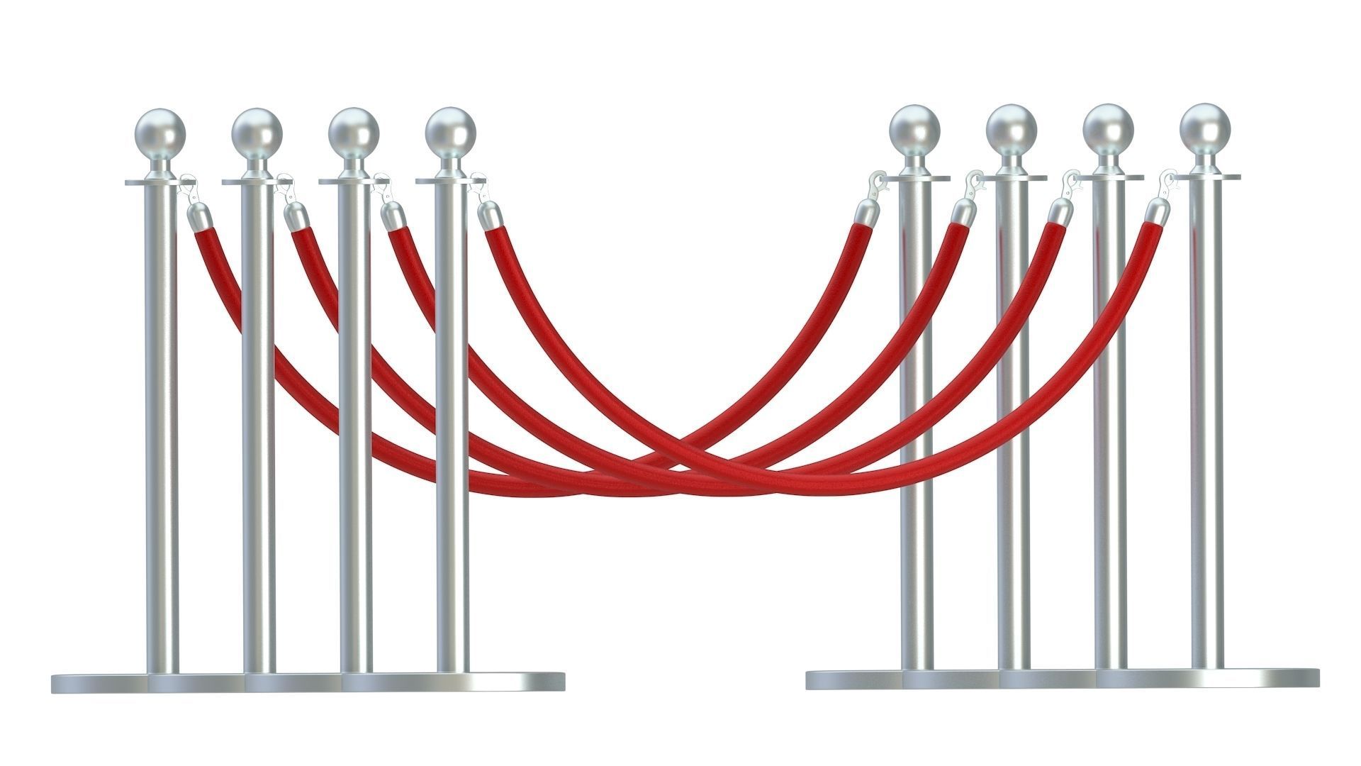 Silver Stanchion 3D model_10