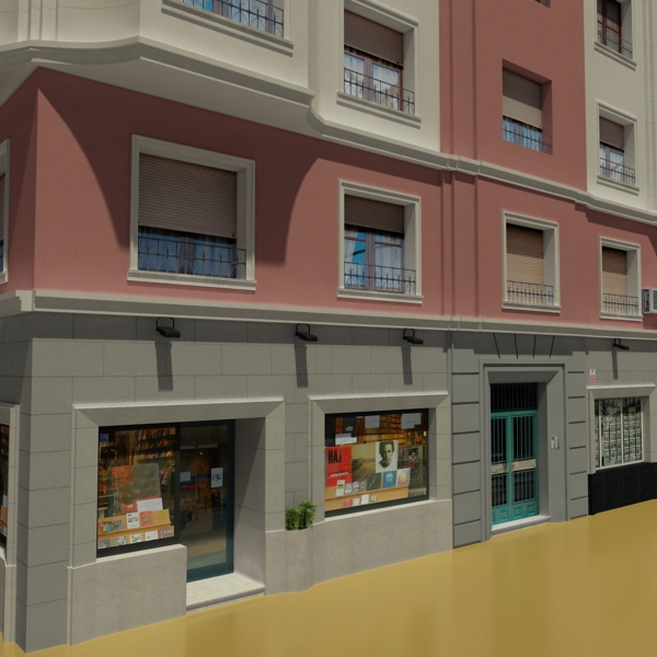Building Collection 33-36 Low-poly 3D model_34