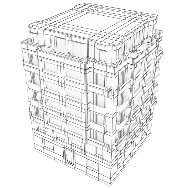 Building Collection 33-36 Low-poly 3D model_27