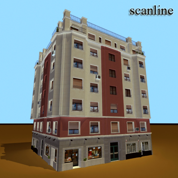 Building Collection 33-36 Low-poly 3D model_40