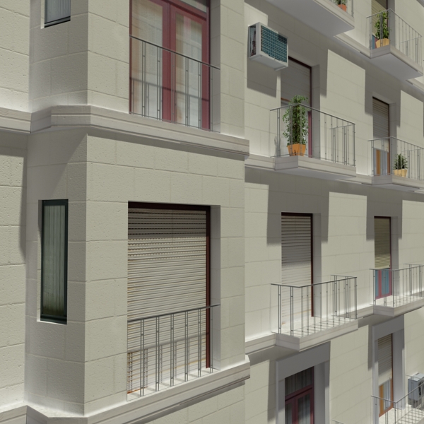 Building Collection 33-36 Low-poly 3D model_49